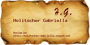 Holitscher Gabriella névjegykártya